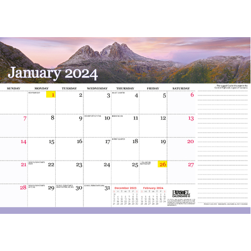 2024 Calendar Scenic Australia 431x304mm Desk Pad By Bartel DP401