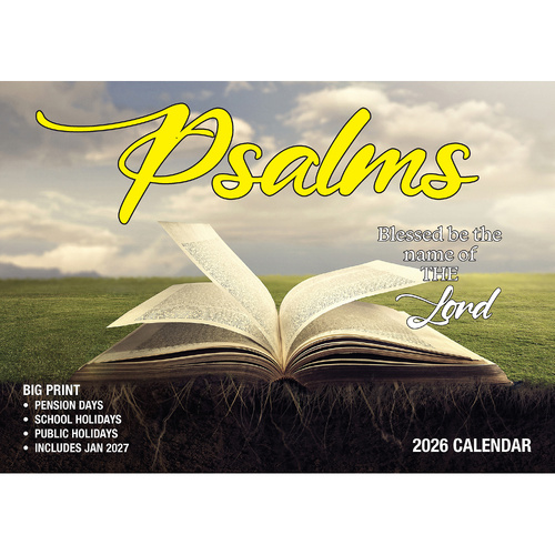 2026 Calendar Big Print Psalms Horizontal Wall, Bartel BP607