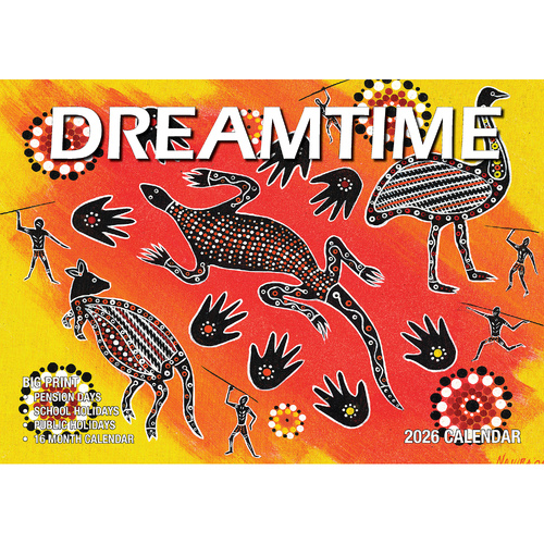 2026 Calendar Big Print Dreamtime Horizontal Wall, Bartel BP615