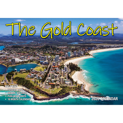 2026 Calendar Big Print The Gold Coast Horizontal Wall, Bartel BP627