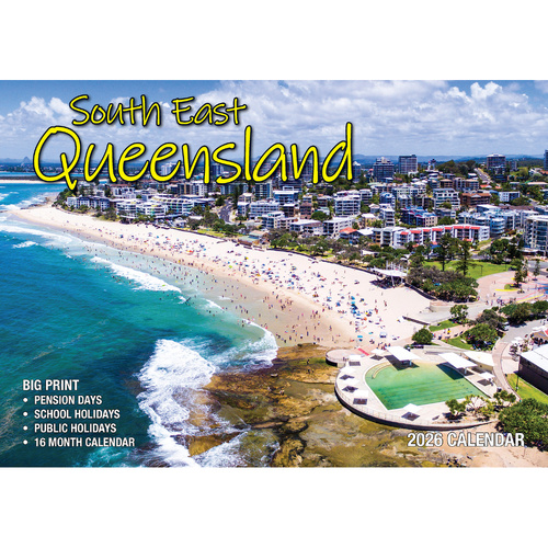 2026 Calendar Big Print South East Queensland Horizontal Wall, Bartel BP628