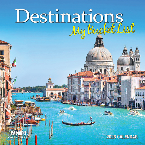 2026 Calendar Ruby Destinations My Bucket List Square Wall, Bartel RB630
