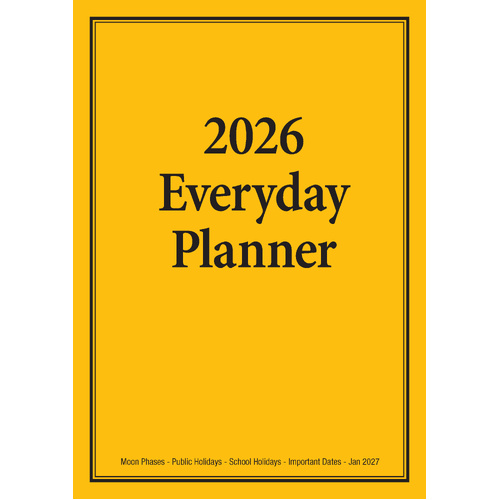 2026 Planner Everyday A4 Month to View Orange, Bartel BG603