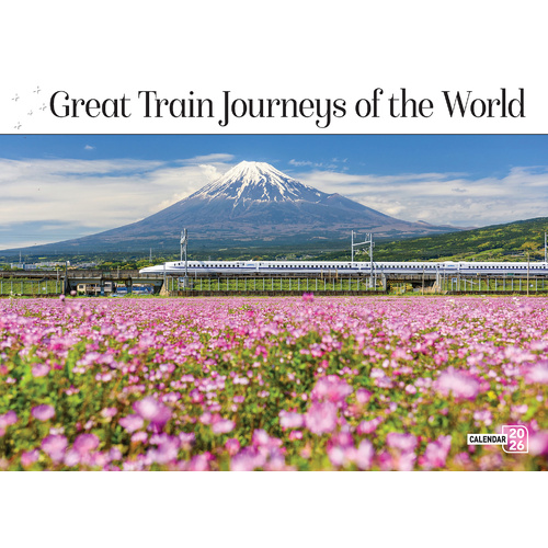 2026 Calendar Prestige Great Train Journeys of the World 16-Month Horizontal Wall, Bartel CA613