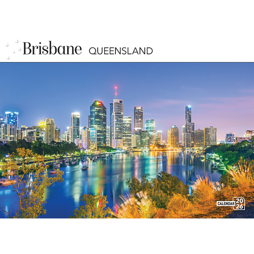 2026 Calendar Prestige Brisbane Queensland 16-Month Horizontal Wall, Bartel CA632