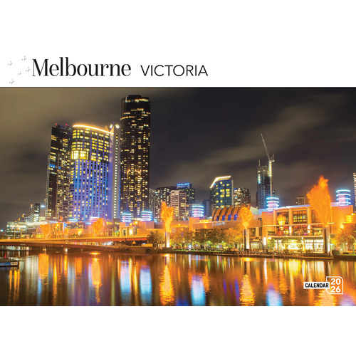 2026 Calendar Prestige Melbourne Victoria 16-Month Horizontal Wall, Bartel CA639