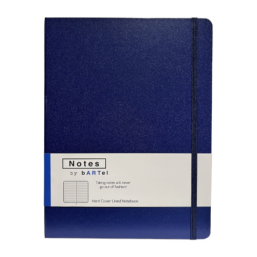 Bartel Notebook Notes by Bartel 19x25cm Hardcover Lined Blue NNBR2519BL