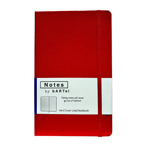Bartel Notebook Notes by Bartel 13x21cm Hardcover Lined Red NNBR2113RE