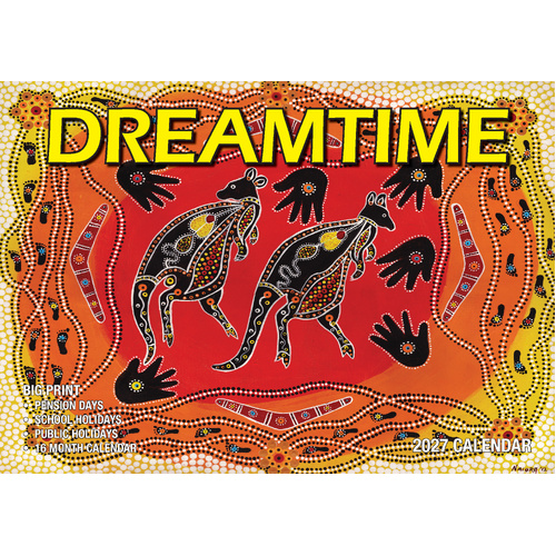2027 Calendar Bartel Big Print Dreamtime Horizontal Wall, BP715