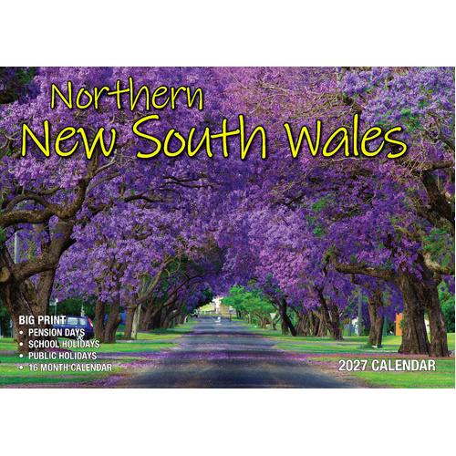 2027 Calendar Bartel Big Print Northern New South Wales Horizontal Wall, BP726