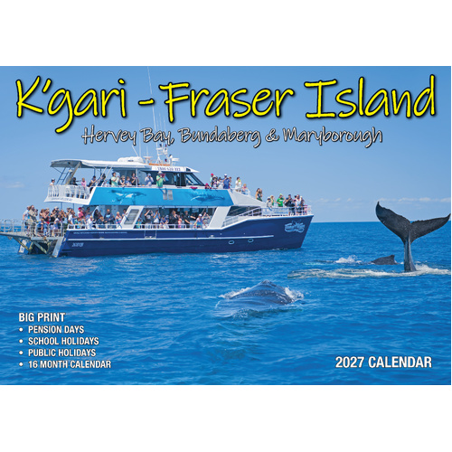 2027 Calendar Bartel Big Print Fraser Coast Horizontal Wall, BP731