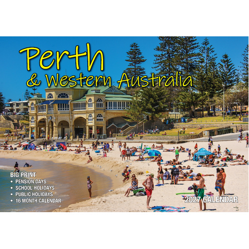 2027 Calendar Bartel Big Print Perth & Western Australia Horizontal Wall, BP737