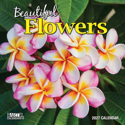 2027 Calendar Bartel Ruby Beautiful Flowers Square Wall, RB713