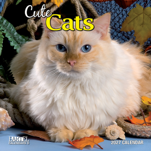 2027 Calendar Bartel Ruby Cute Cats Square Wall, RB717