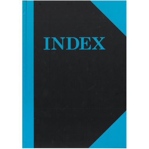 Cumberland A4 Index Book A-Z Ruled Blue & Black Hard Cover 3011
