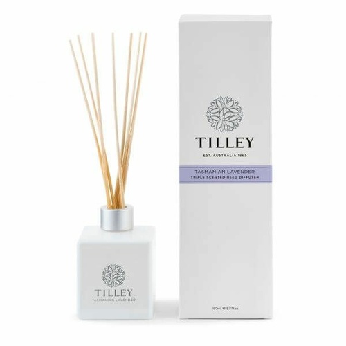 Tilley Classic White Triple Scented Reed Diffuser 150mL - Tasmanian Lavender FG0751