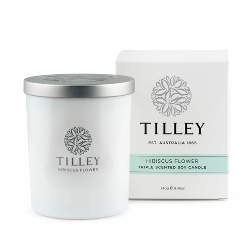 Tilley Triple Scented Soy Candles - Hibiscus Flower