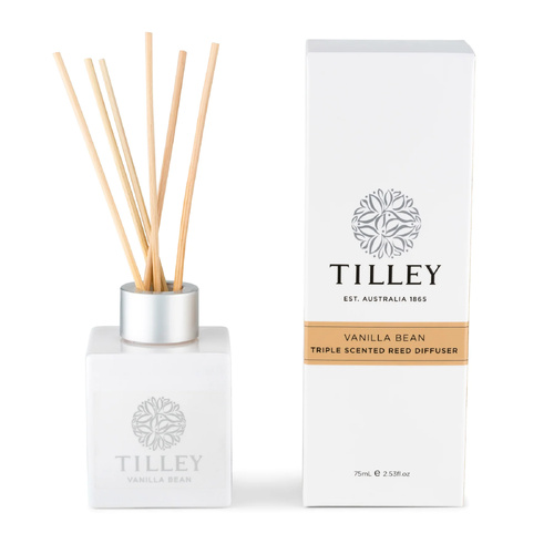 Tilley Classic White Triple Scented Reed Diffuser 75mL - Vanilla Bean FG0783