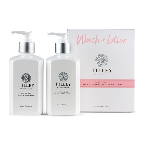 Tilley Hand & Body Lotion + Hand & Body Wash - Gift Pack - Pink Lychee FG0648