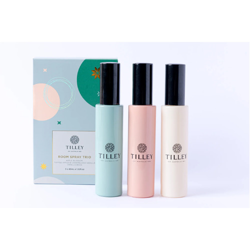 Tilley Room Spray Trio 3 x 45 mL - Apple Blossom, Toffee Apple & Caramelised Vanilla, Vanilla Bean FG1844