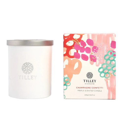 Tilley Triple Scented Soy Candle 240g - Champagne Confetti FG1856