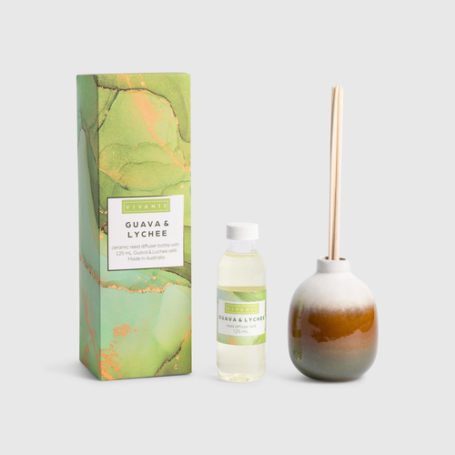 Vivante Reed Diffuser 125mL Guava & Lychee Pastel Pines VIDIFCERGUA