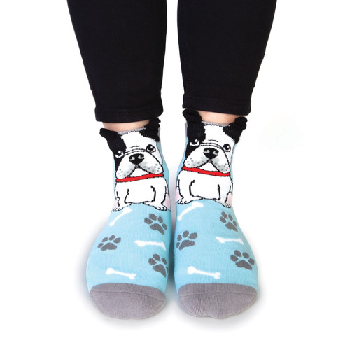 MDI Feet Speak Novelty Socks, One Size Fits All - French Bulldog DE-FS/FB