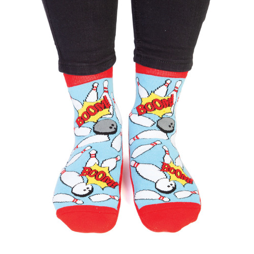 MDI Feet Speak Novelty Socks, One Size Fits All - Bowling DE-FS/BO