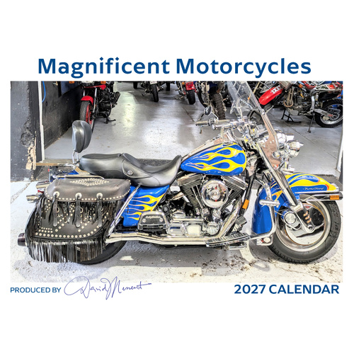 2027 Calendar David Messent Magnificent Motorcycles Horizontal Wall MMC