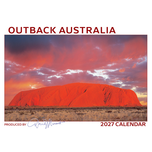 2027 Calendar David Messent Outback Australia Horizontal Wall OBC