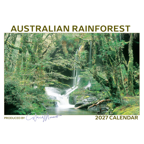 2027 Calendar David Messent Australian Rainforest Horizontal Wall RFC