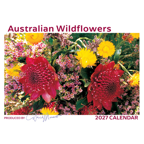 2027 Calendar David Messent Australian Wildflowers Horizontal Wall WFC