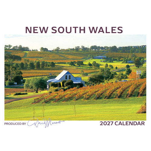 2027 Calendar David Messent New South Wales Horizontal Wall NSWC