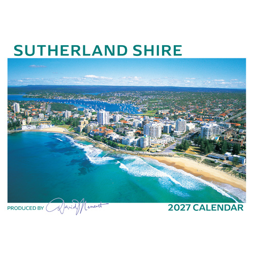 2027 Calendar David Messent Sutherland Shire Horizontal Wall SUC