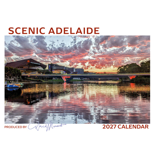 2027 Calendar David Messent Scenic Adelaide Horizontal Wall ADC
