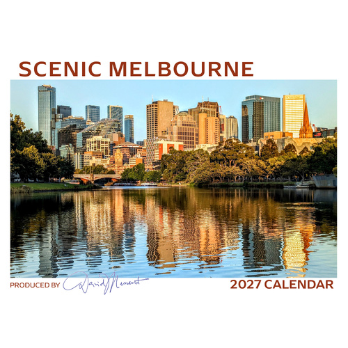 2027 Calendar David Messent Scenic Melbourne Horizontal Wall MC