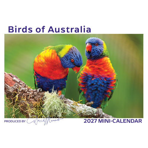 2027 Calendar David Messent Birds of Australia Mini Wall MB