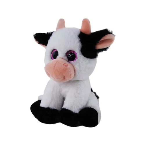 Elka Plush Barnyard Noisy Animals Cow w/ Sound 15cm, 15117-CW