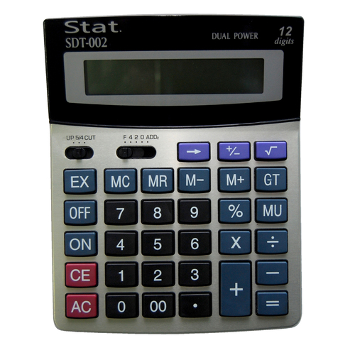Desktop Calculator Medium 12-Digit Dual Power SDT-002 STAT