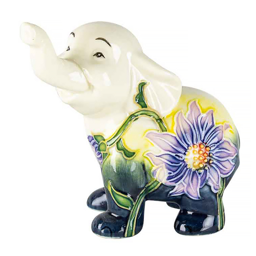 Landmark Figuirine Old Tupton Ware Flowers Purple Elephant Hand Painted Ceramic 010963