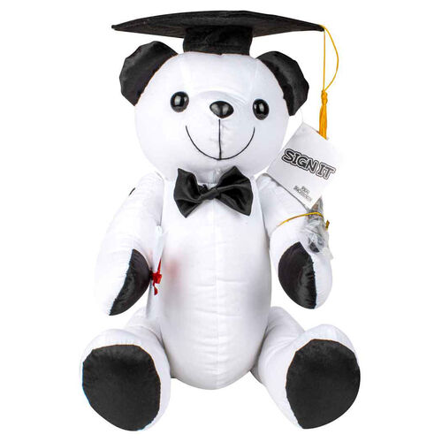 Landmark Concepts Graduation Teddy Bear - Signature White 27cm with Texta SI006