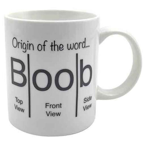 Landmark Concepts Naughty Novelties Mug - Origin of the Word Boob MU779