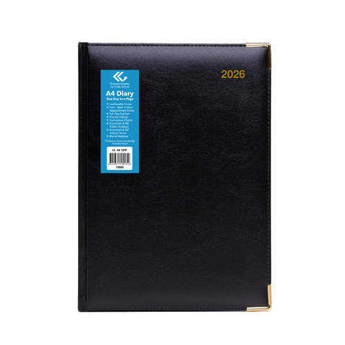 2026 Diary Olympia A4 Day to Page Leatherette Cover #3 10005