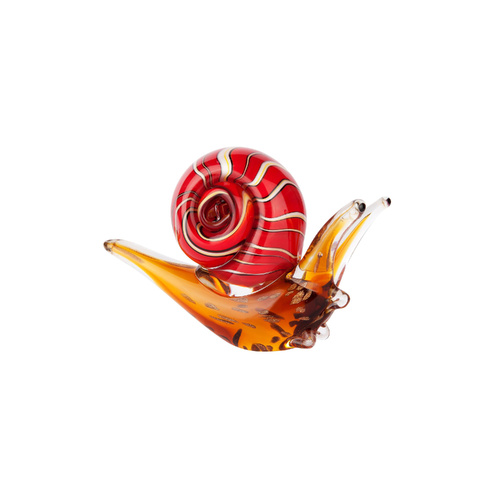 The Russell Collection Zibo Art Glass Ornament L19cm Snail Trail, CCG TRAIL