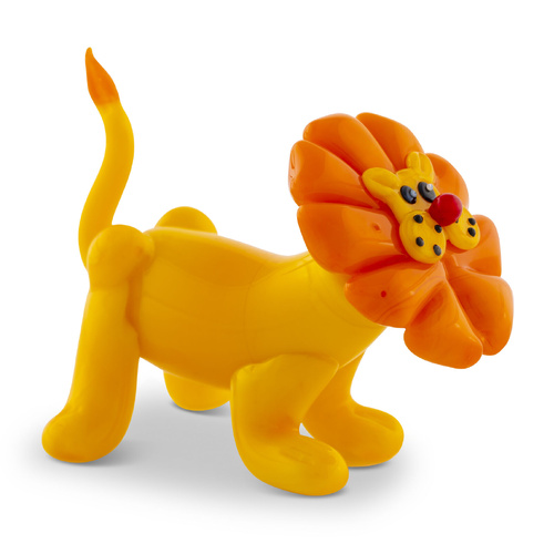 The Russell Collection Zibo Art Glass Ornament Nano Lion, CNG PRIDE