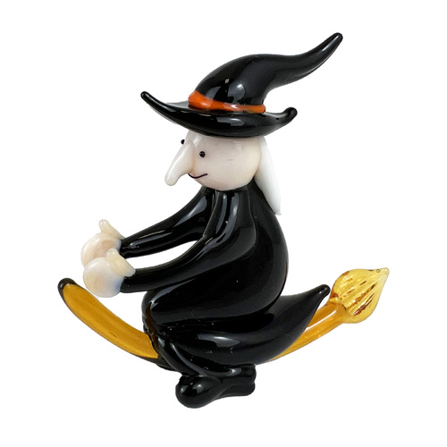 The Russell Collection Zibo Art Glass Ornament Nano Witch, CNG COVEN