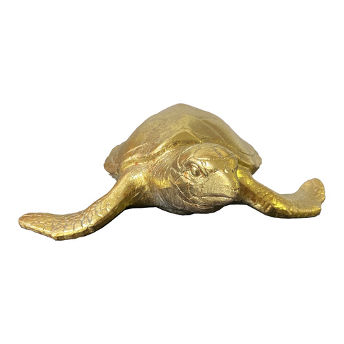 Russell Collection Figurine 25cm Caretta Sea Turtle Gold, Whitehill HF CARETTA