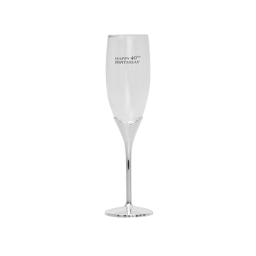 The Russell Collection Champagne Flute Happy 40th Birthday, HG SF40B