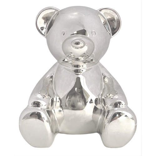 The Russell Collection Money Bank 11cm Edward Bear Silverplate, HI BEDW