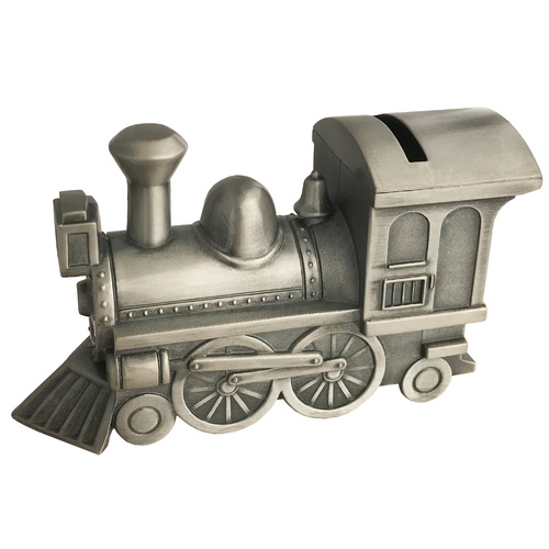 The Russell Collection Money Bank 10cm Pewter Finish Train, Whitehill HI BTP
